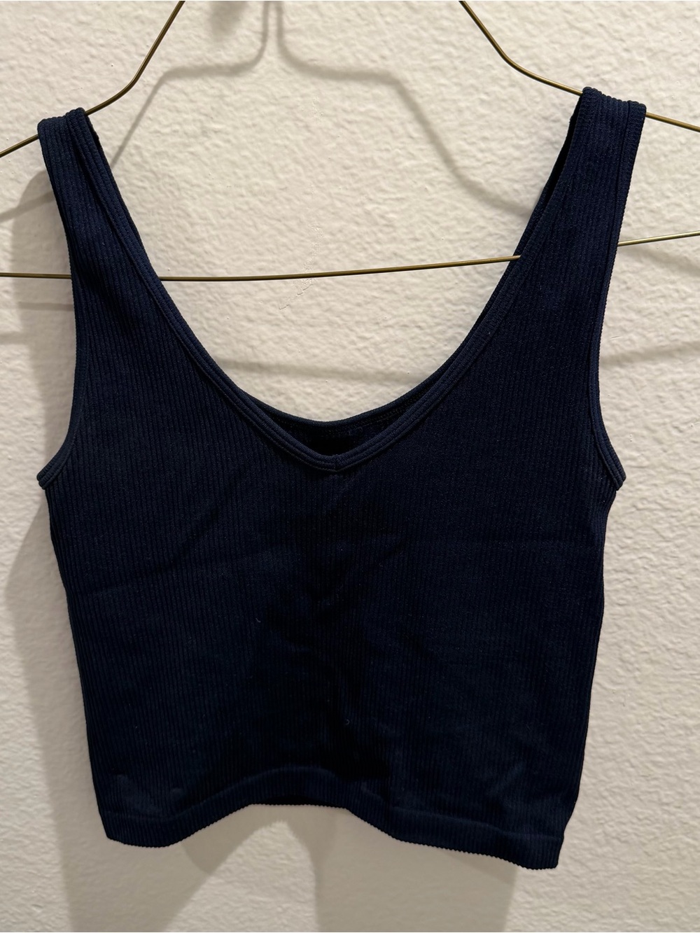 Aeropostale Navy Ribbed Scoop Neck Tank